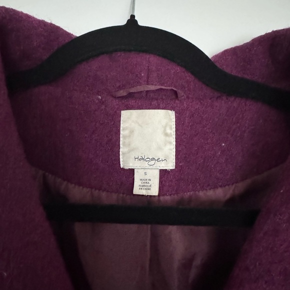 Halogen raspberry boiled wool coat - Picture 7 of 8